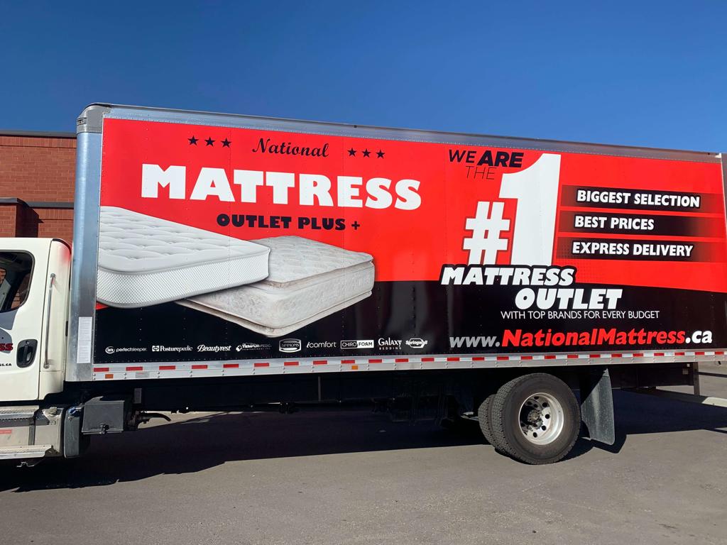 Box truck with a full wrap